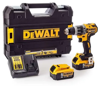 Image de Perceuse-visseuse à percussion 18V DEWALT DCD796P2-QW Brushless avec coffret et 2 batteries 5,0 Ah