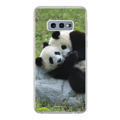 Produktbild von MuchoWow® Handyhülle Schutzhülle Hülle für Samsung Galaxy S10e Pandas - Gras - Stein Silikon Softcase Handy Hülle - Handy