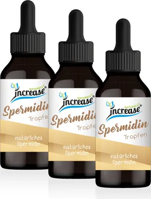 Produktbild von Nimm 3, zahl 2 Aktion Liposomale Spermidin Tropfen hochdosiert - 6mg Spermidin pro Tag (18.000mg Spermidin in 3 Flaschen) - Keto MCT Öl - Neutral