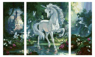 Immagine prodotto di Schipper Pittura per numeri - Unicorno nella foresta incantata (Tripty)