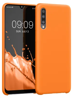 Produktbild von kwmobile Handyhülle für Samsung Galaxy A50 Hülle - Case Silikon - Kabelloses Laden - Schutzhülle Cover in Fruity Orange