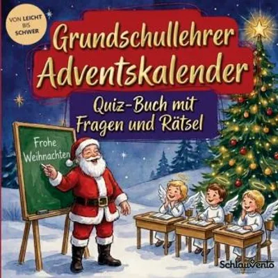 Produktbild von Grundschullehrer-Adventskalender: Quiz-Buch mit Fragen und Rätsel
