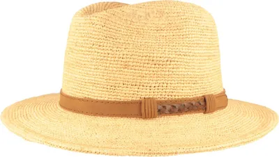 Fiebig Stroh Traveller Raffia mit Kunstlederband in beige