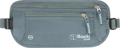 Produktbild von Boxiki Reise Geldgürtel, RFID-Block, für Pass, Brieftasche, Telefon, uni, grau, ideal für Reisen, sicher und praktisch.