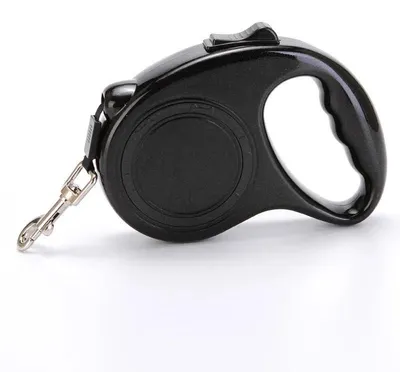 Obrázok produktu pre Vodítko pre psov – navíjacie vodítko – dĺžka 5 m – automatické navíjanie – ergonomická rukoväť – pre malé a stredne veľké psy – čierne