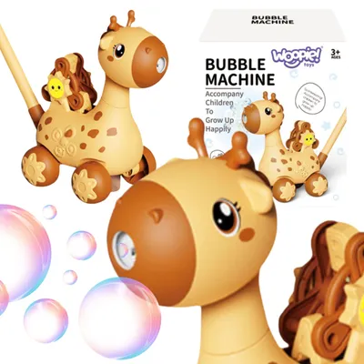 Produktbild von Woopie Giraffe Pusher 2-in-1-Blasenmaschine für Kinder