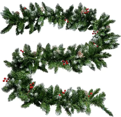 Obrázek produktu pro Clayre & Eef Vánoční girlanda 270 cm zelená plastová