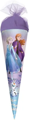 Produktbild von ROTH Geschenk-Schultüte klein Disney Frozen 35 cm rund Tüllverschluss Zuckertüte Schulanfang