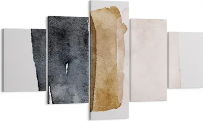 Produktbild von Bild auf Leinwand - Leinwandbild - 5 Teile - Abstraktion die Farben Aquarell - 125x70cm - Wand Bild - Wanddeko - Wandbilder - Leinwanddruck - Bilder - Wanddekoration - Leinwand bilder - EA125x70-4947