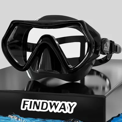 Produktbild von Findway Taucherbrille Erwachsene Schwarz mit HD Gehärtetes Glas