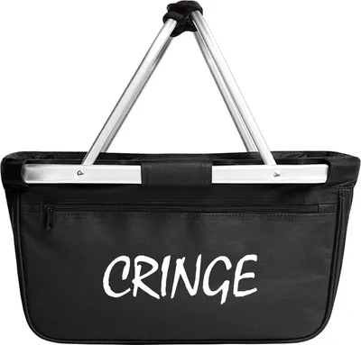 Produktbild von Huuraa Einkaufskorb Cringe Jugendwort 20 Liter Black faltbarer Tragekorb Geschenkidee