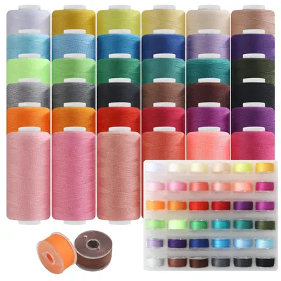 Nähgarn-Set, 36 Farben, 400 Yards, Polyester, für Nähmaschinen
