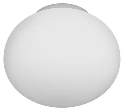 Image de Plafonnier contemporain Métal doux Chrome Verre gravé Opaque 1 Lumière E27 28Cm