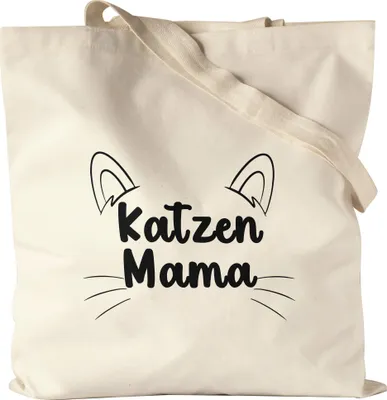 Produktbild von Katzen-Mama Jutebeutel Stoffbeutel Canvas Katzenmama Geschenk Katzenliebhaber Katzenbesitzer Katzen Kätzchen