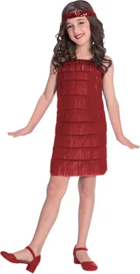 Produktbild von 20er Jahre Flapper Kinderkostüm Red Deluxe
