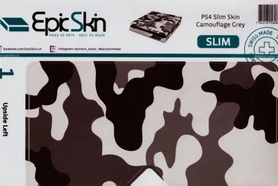 Produktbild von PS4 Slim Skin - Design Aufkleber Camouflage Grey
