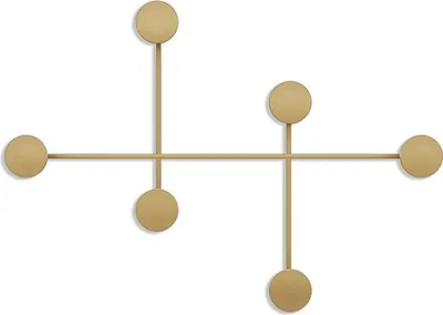 Produktbild von CALICOSY - Wandgarderobe mit 6 Haken aus schwarzem Metall H60 cm – DAMA