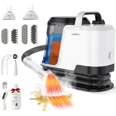 Produktbild von Uwant Y100 Steam Polsterreiniger Gerät, 3-in-1 Dampfreiniger für Sofa, Teppich und Auto mit 18KPA, 1750W Heißdampf, 65°C Heißwasser,Kaltwasser
