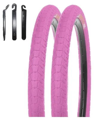 Produktbild von 2 x Kenda K-907 Krackpot BMX Fahrradreifen 20 x 1,95 (50-406) Pink inkl. Reifenheber