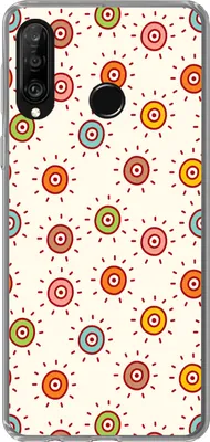 Produktbild von MuchoWow® Handyhülle Schutzhülle Hülle für Telefoonhoesje Huawei P30 Lite Muster - Sonne - Punkte - Mädchen - Kinder - Kinder Silikon Softcase Handy Hülle - Handyhülle