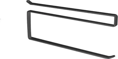 Image de Porte-rouleau de cuisine noir à encastrer - Porte-serviettes en papier - Modèle horizontal en acier inoxydable sans perforations - Porte-rouleau de cuisine vertical avec rangement