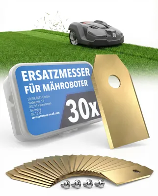 Produktbild von Mähroboter Messer 30 Ersatzklingen für Husqvarna Gardena Rasenroboter 30 Ersatzklingen aus Edelstahl mit Titan-Carbid passend für Husqvarna Automower