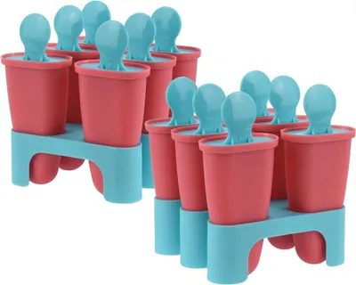 Produktbild von Excellent Houseware Eisformen 6 Eis Pop Macher Eiscreme Halter Wassereis 6 Stück BPA Frei