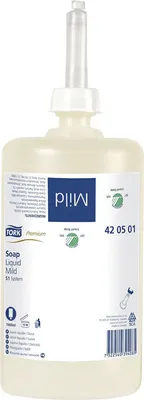 Obrázok produktu pre Tork 420501 jemné tekuté mydlo Premium pre dávkovacie systémy mydla Tork S1 1000 ml