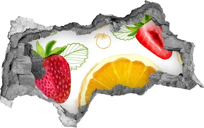 Produktbild von Selbstklebender Loch-3D-Aufkleber 95x73 cm Obst