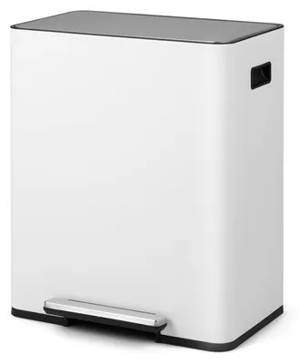 Produktbild von FANTASK 60L Mülleimer Küche, Mülltrennsystem 2 Fächer, Edelstahl Tretmülleimer m