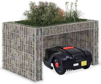 Obrázok produktu pre vidaXL Garáž na kosačku so zvýšeným lôžkom 110x80x60 cm Oceľový drôt