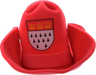 Produktbild von Kölnhut Schaumstoffhut mit Wappen (rot) Karneval Verkleidung Hut