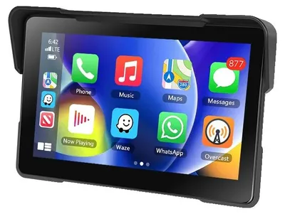 Image de Motorradmonitor, CarPlay sans fil, conception étanche, écran de 7 pouces, 64 Go de stockage