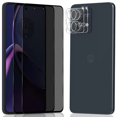 Obrázok produktu pre 2-balenie Motorola G84 Ochranné sklo na displej Privacy & 2-balenie ochrana objektívu - Tvrdené sklo 9H - Super kvalita 3D