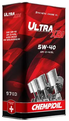 Produktbild von CHEMPIOIL Ultra XDI für 5W-40 5 Liter Motoröl Motorenöl Synthetisch 505 00 502 00 Öl