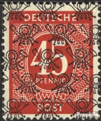 Produktbild von Briefmarken Bizone (Alliierte Besetzung) 1948 Mi 65II postfrisch Posthörnchen (Netzaufdruck)