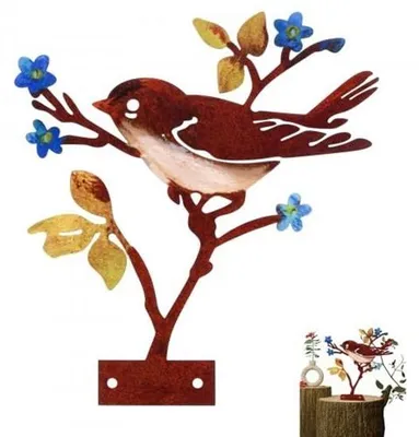 Image de Figurine de jardin - Design unique - Pièce unique - Métal - 16 x 15 cm