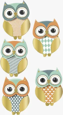 Produktbild von Sticker-Mix Eule metallic Packung mit 6 Stück