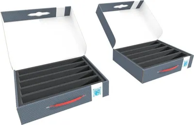 Produktbild von 2er Set Lagerbox FSLB075 für Modelleisenbahnen Spur H0 mit Schaumstoff