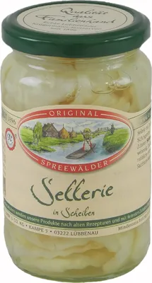 Produktbild von Krügermanns Original Spreewälder Sellerie (in Scheiben / 370 ml Glas)
