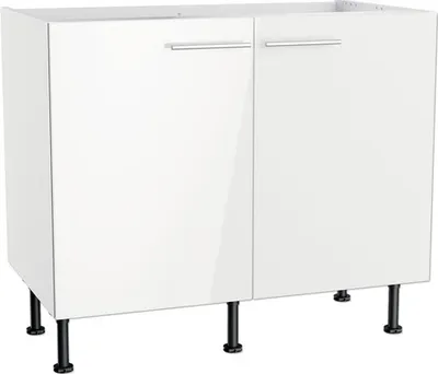 Produktbild von Optifit Spülenschrank Rurik986 BxTxH 100 x 58,4 x 87 cm weiß glänzend zerlegt KFRU SPL106-8+