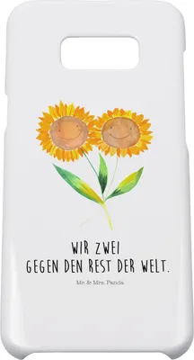Produktbild von Mr. & Mrs. Panda Samsung Galaxy S8 plus Handyhülle  Blume Sonnenblume - Weiß - Geschenk, Lieblingsmensch, Handy Case, Garten, Best Friends, Zusammen, Cover, Sonnenblumen