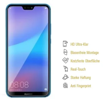 Produktbild von 2x Panzerfolie für Huawei P20 Lite ANTI-SCHOCK Displayschutzfolie HD ULTRA KLAR