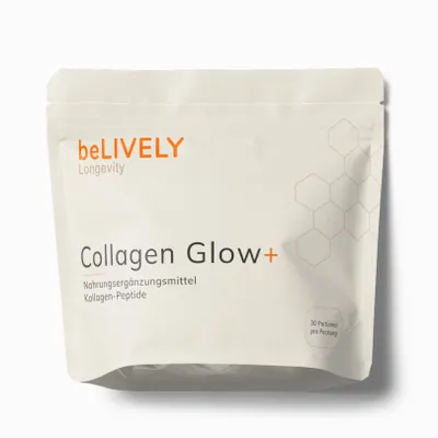 Obrázok produktu pre Collagen Glow+ | Kolagénový prášok 450 g | Hydrolyzované kolagénové peptidy | Pokožka, vlasy, nechty | Vyrobené v Nemecku | Prémiová kvalita