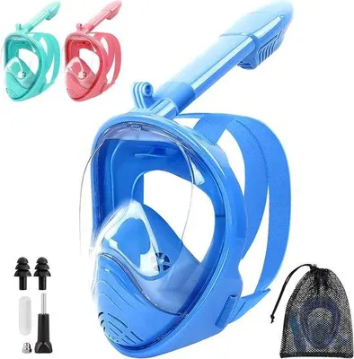 Image de Masque de plongée pour enfants 180° Panorama XS Bleu