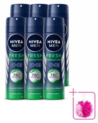 Obrázek produktu pro 6 kusů deodorantu ve spreji NIVEA MEN Fresh Sensation - 150 ml - balení