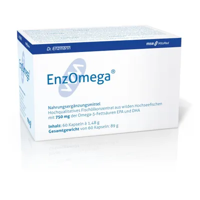 Produktbild von Dr. Enzmann EnzOmega® 750 mg Omega-3 - EPA DHA MSE - Fischöl Kapseln