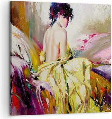 Produktbild von Bild auf Leinwand - Leinwandbild - Frau Modell - 60x60cm - Wand Bild - Wanddeko - Wandbilder - Leinwanddruck - Bilder - Kunstdruck - Wanddekoration - Leinwand bilder - Wandkunst - AC60x60-3524
