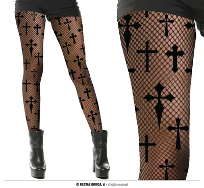 Productafbeelding van Halloween pompoennetpatroon leggings, griezelig patroon, panty's, feestkleding, kostuum, spookachtige gelegenheid, kleur: zwart