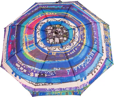 Produktbild von Biggdesign Evil Eye Mini Regenschirm, Automatischer Taschenschirm mit Hülle, kleiner und kompakter Schirm für Damen und Herren, komfortabler Griff, winddicht, leicht, faltbar